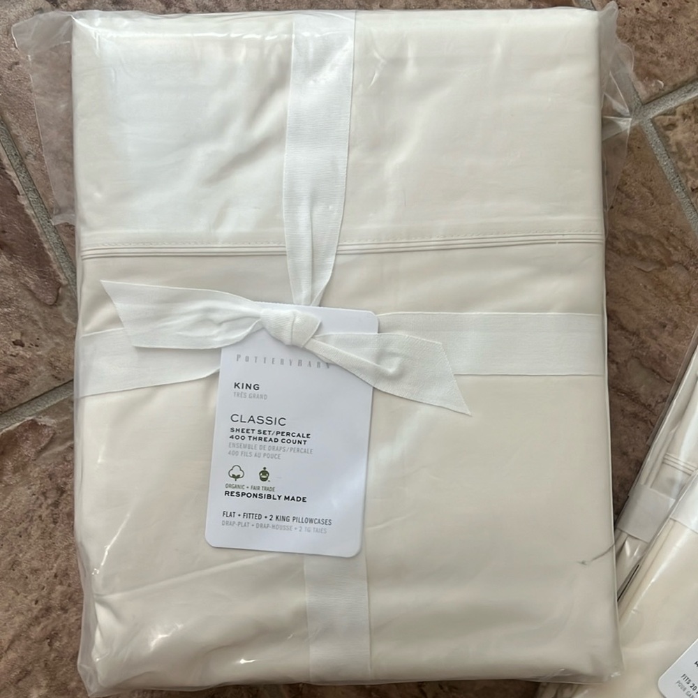 NWT Pottery Barn King Sheet set